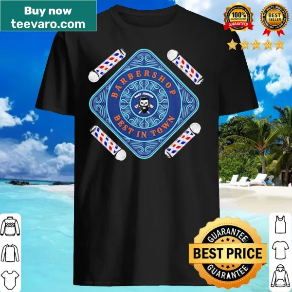 Barbershop themed shirt with 'Best in Town' typography