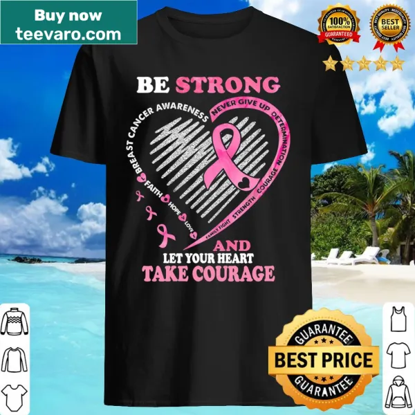 Inspirational typography shirt with a message about courage and strength