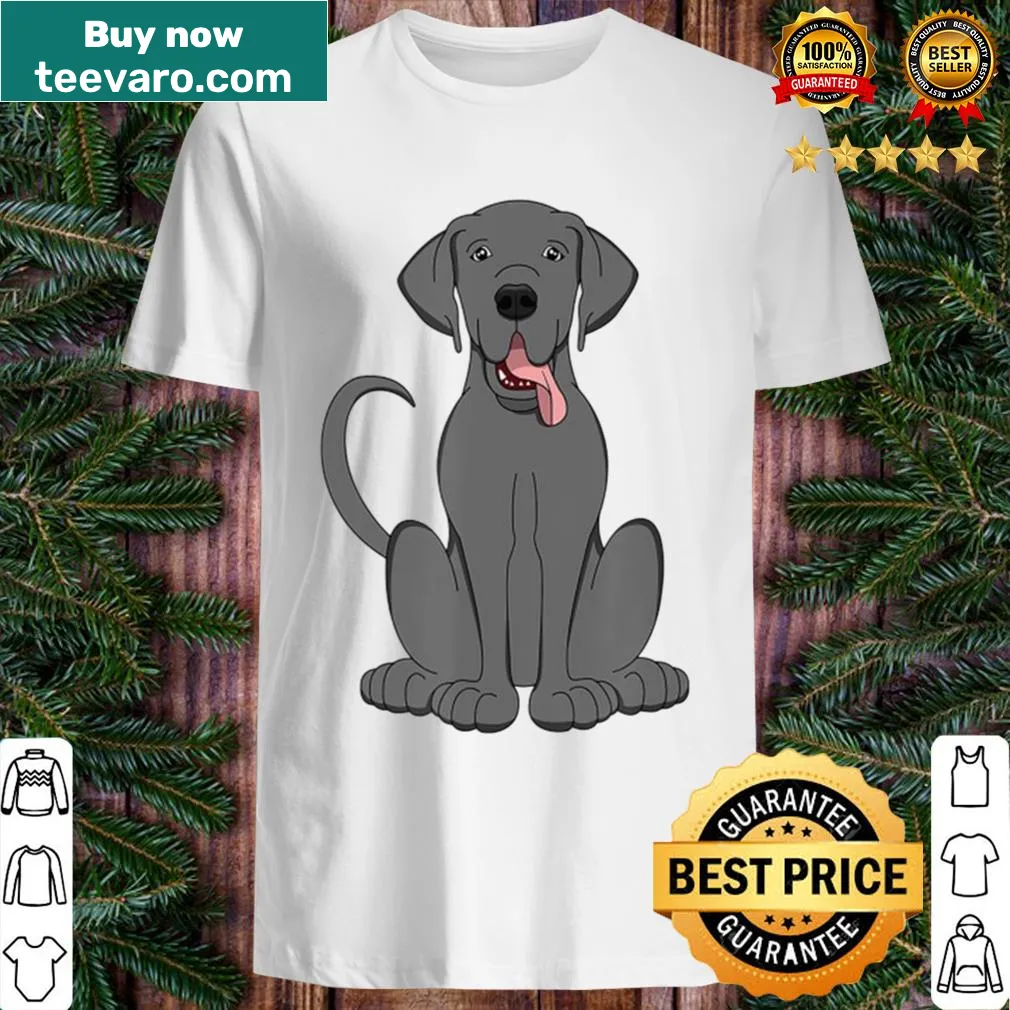 Illustration of a Great Dane on a dog lover's t-shirt