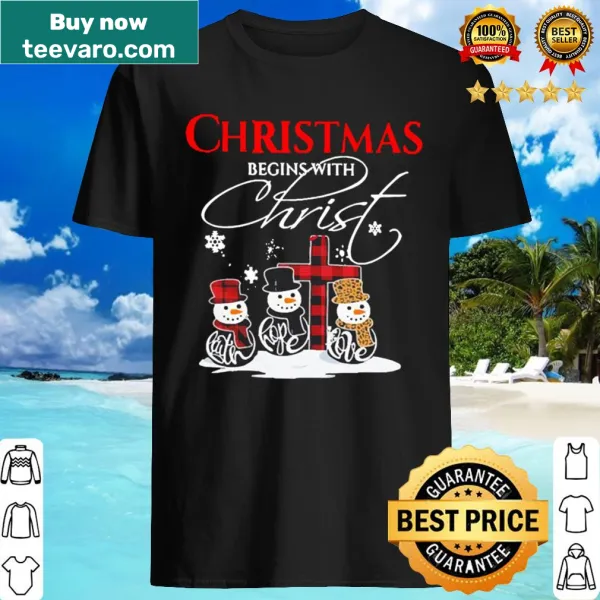Vintage Christmas shirt with text about Christ