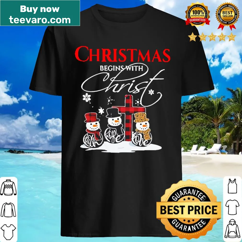 Vintage Christmas shirt with text about Christ