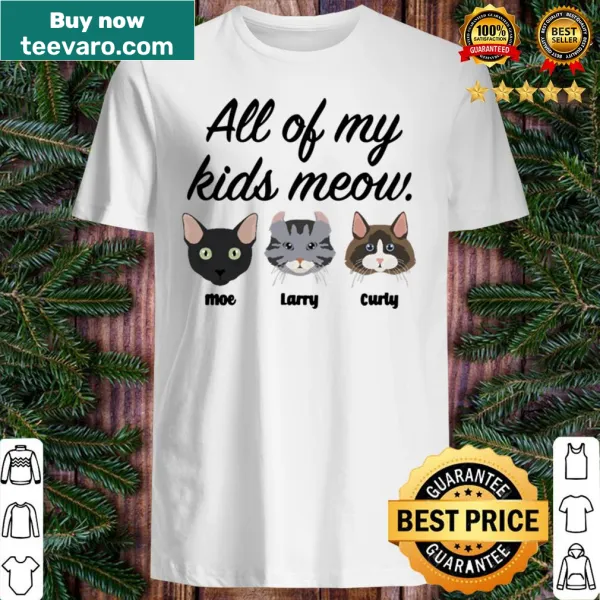 Cute t-shirt featuring the phrase about cat kids