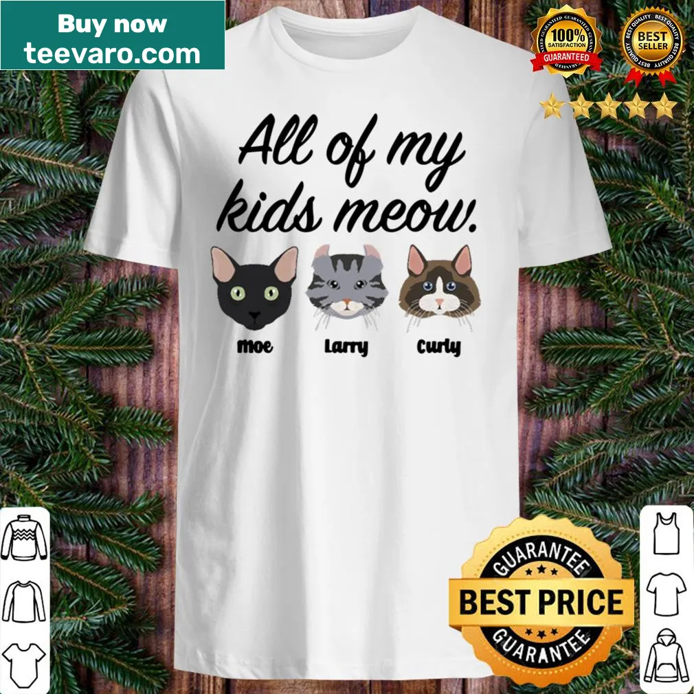 Cute t-shirt featuring the phrase about cat kids