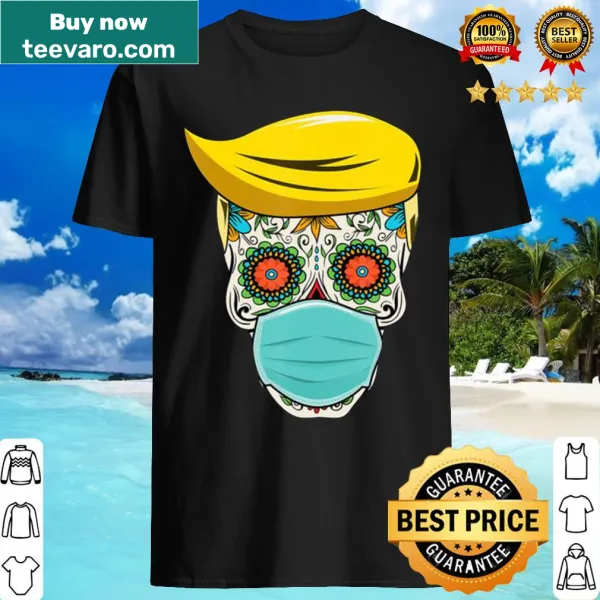 Sugar skull president design graphic T-shirt for Día de los Muertos