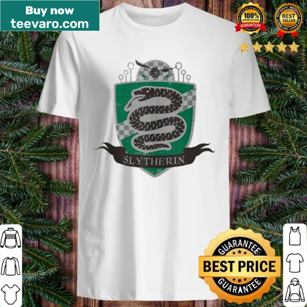 Slytherin Quidditch-themed Halloween shirt with snake design.