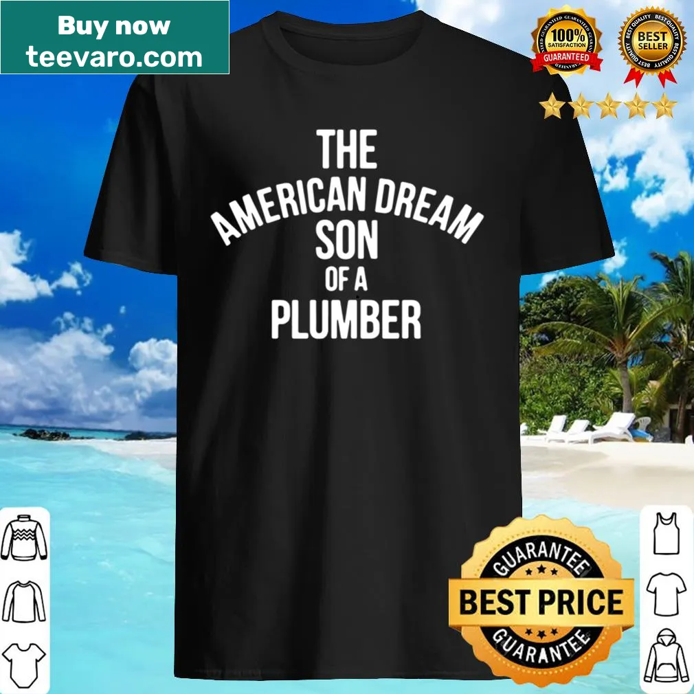 Vintage-style shirt featuring Dwayne Johnson with 'Son of a Plumber' text