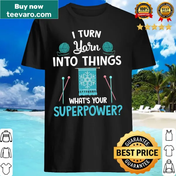 Funny knitting-themed shirt with yarn graphic