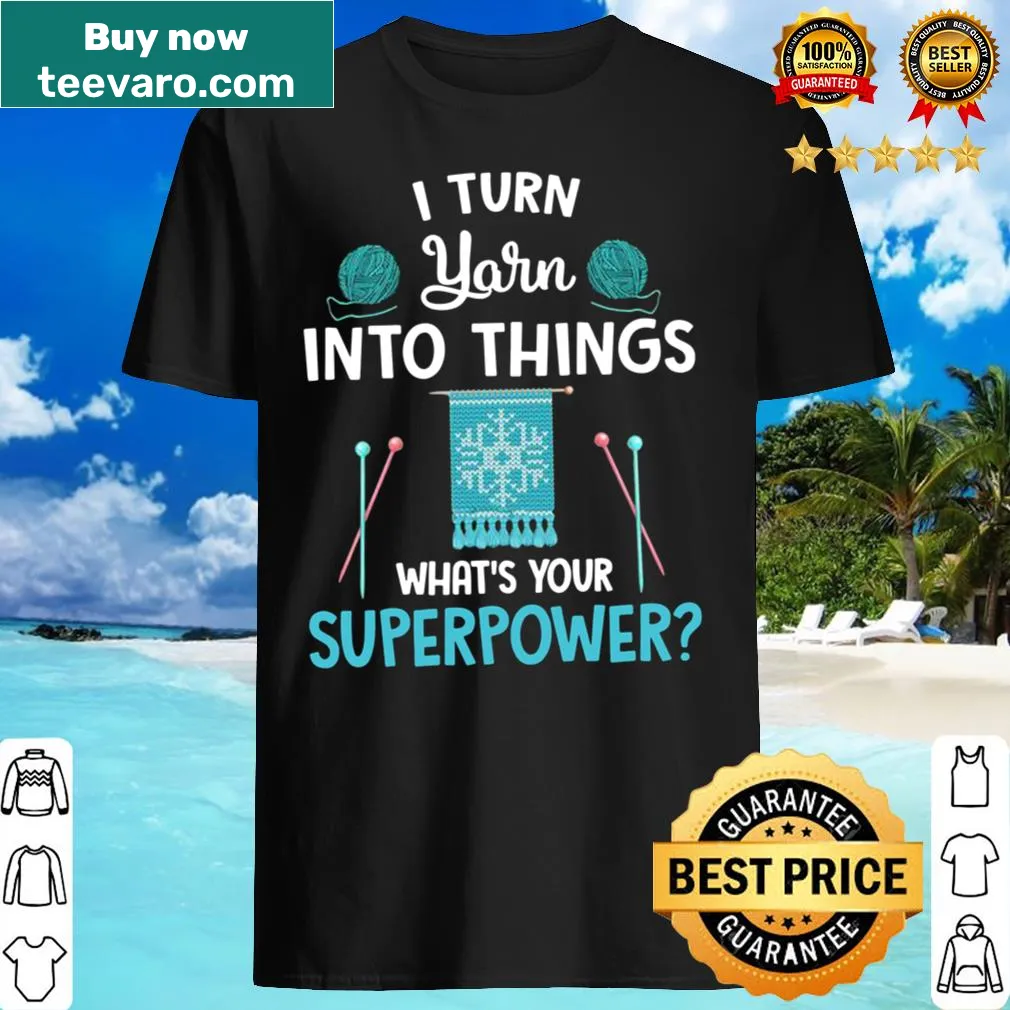 Funny knitting-themed shirt with yarn graphic