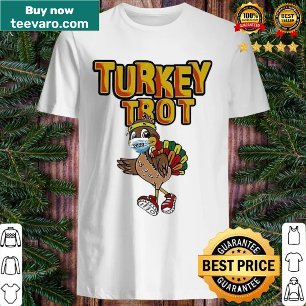 Thanksgiving shirt featuring a funny turkey wearing a mask