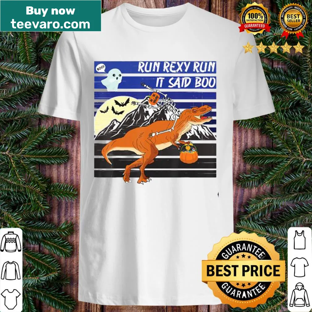 Cartoon skeleton riding a T-Rex for Halloween shirt