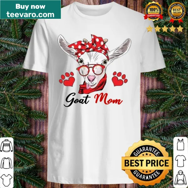 Shirt celebrating motherhood with the phrase 'Goat Mom'