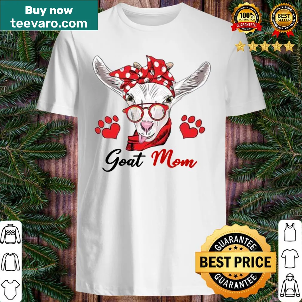 Shirt celebrating motherhood with the phrase 'Goat Mom'