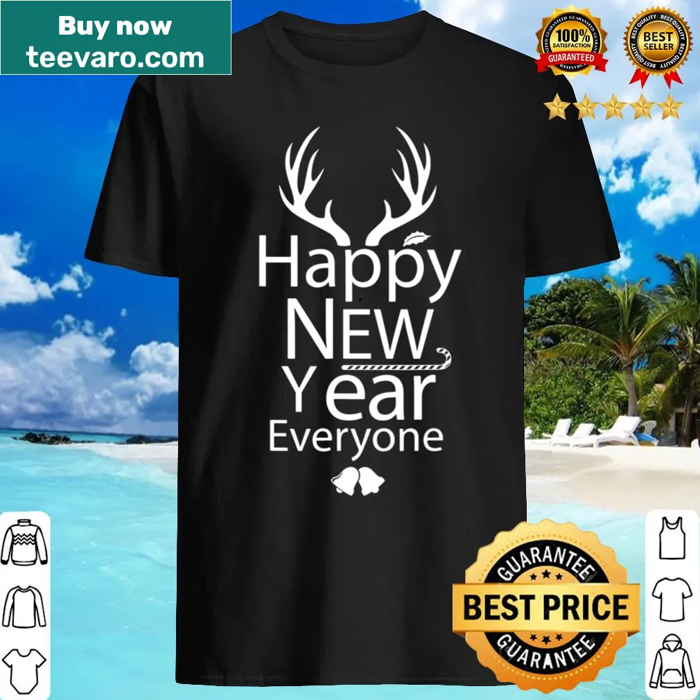 Happy New Year Everyone T-shirt with festive typography