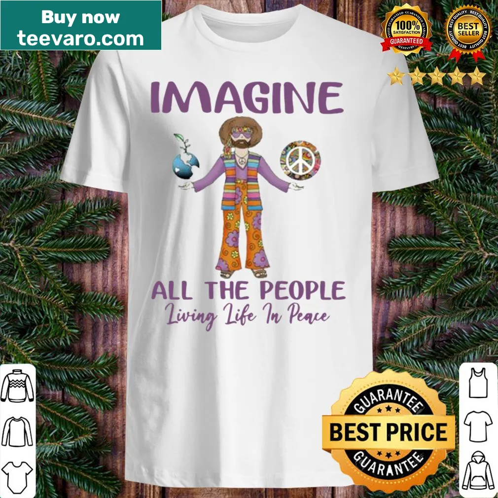 Inspirational typography shirt promoting peace and harmony