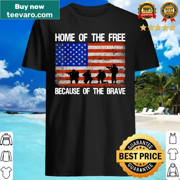 Patriotic shirt featuring an American flag and the phrase honoring veterans