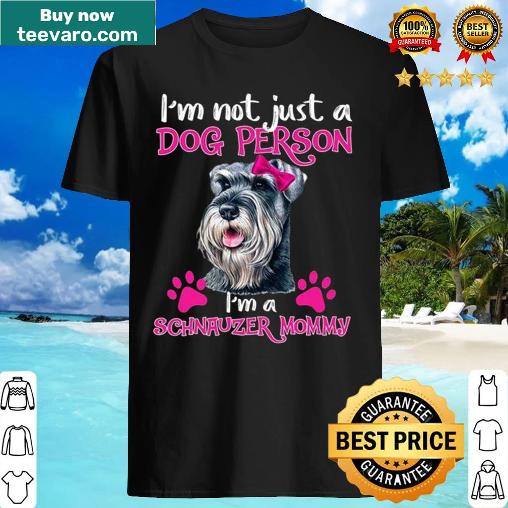Schnauzer dog-themed shirt declaring love for dogs with playful text