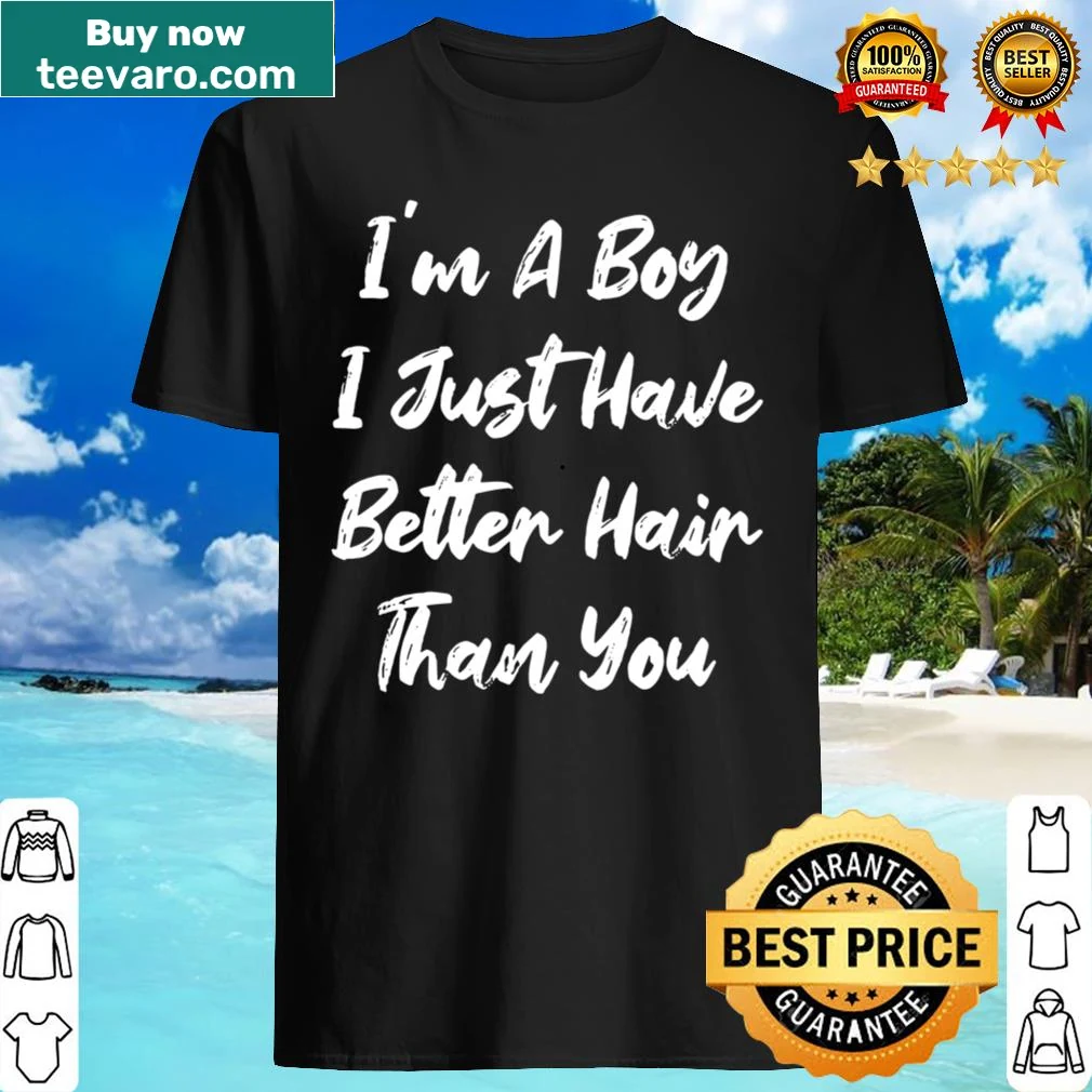 Funny kids shirt with humorous hair joke