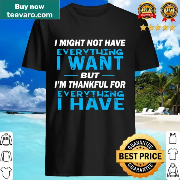 Inspirational shirt about gratitude with positive message