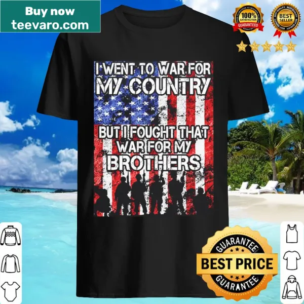 T-shirt with text honoring veterans and featuring an American flag