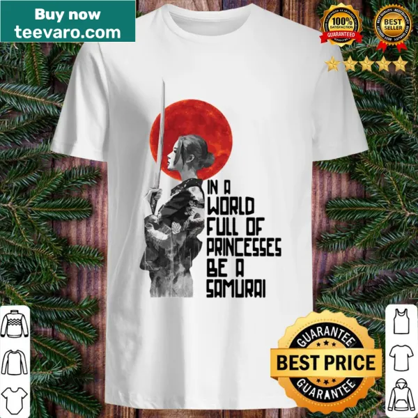 Inspirational shirt promoting strength and individuality with samurai theme