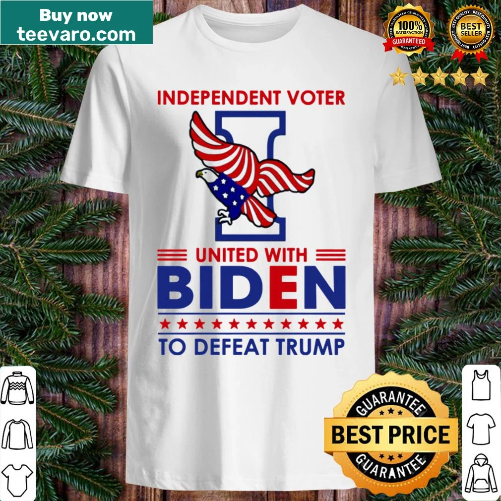 Bold Independent Voter T-shirt supporting Biden against Trump