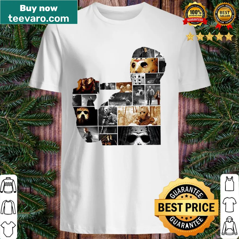 Jason Voorhees graphic on a horror-themed shirt