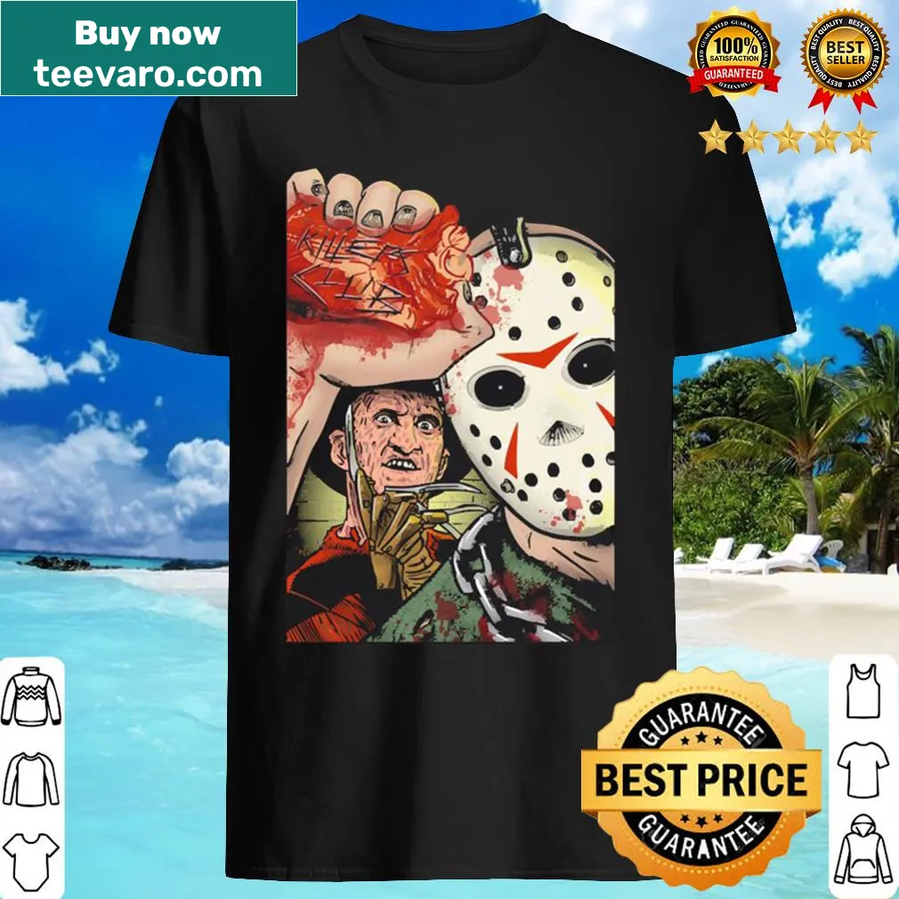 Edgy T-shirt featuring Jason Voorhees and Freddy Krueger for horror fans