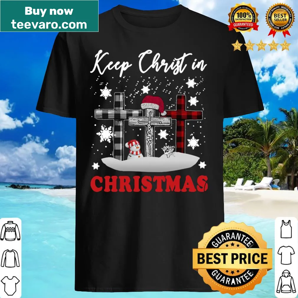 T-shirt with the message to keep Christ in Christmas.