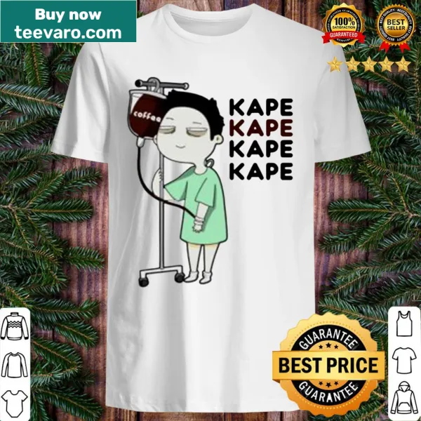 Coffee-themed shirt with 'Kape Kape Kape Kape' text
