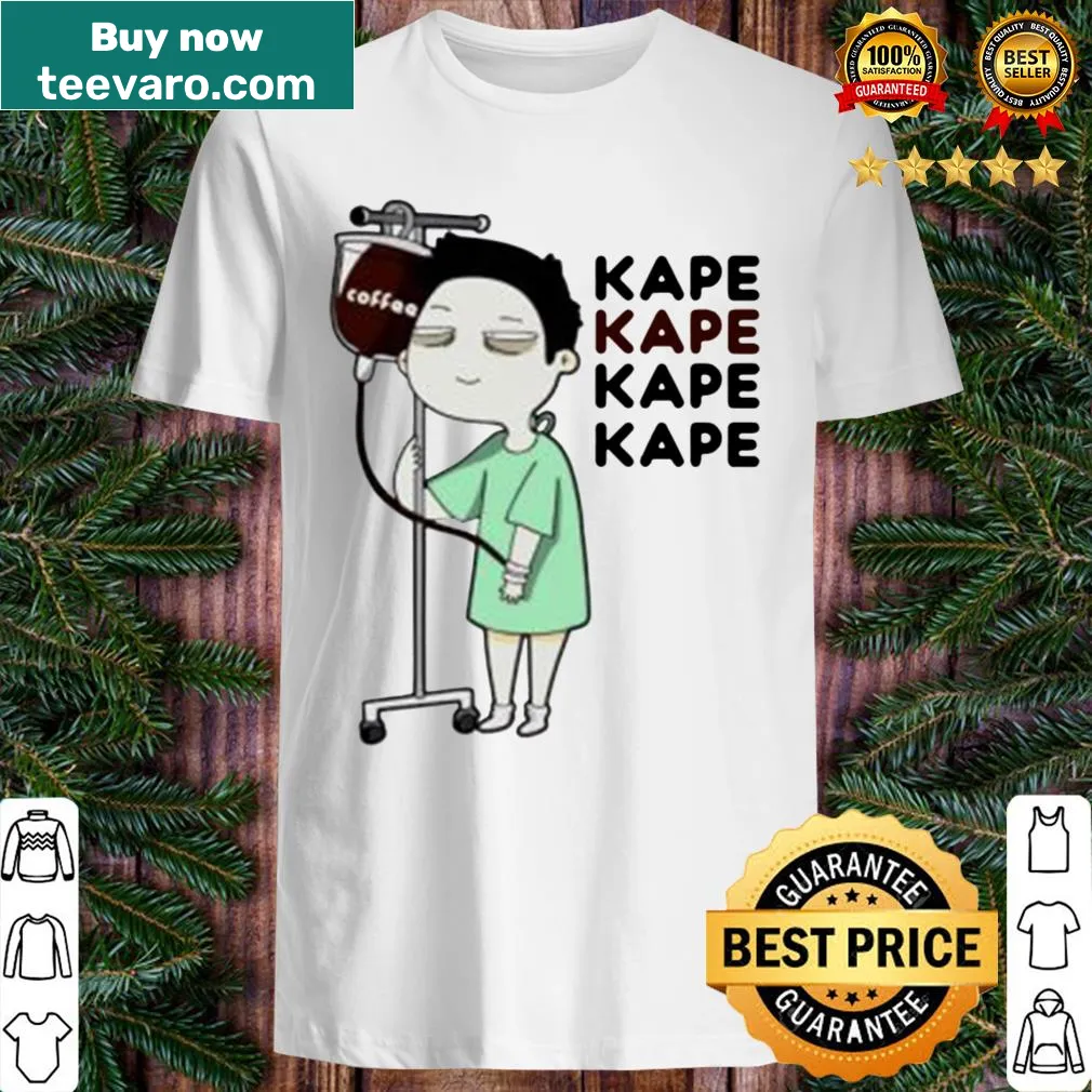 Coffee-themed shirt with 'Kape Kape Kape Kape' text