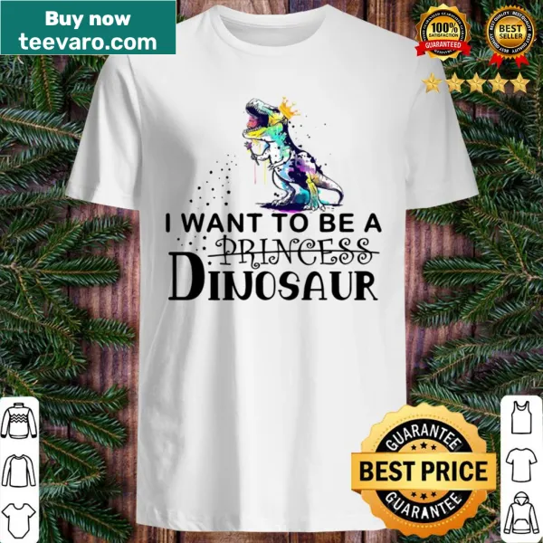 Fun T-rex shirt with a playful princess theme