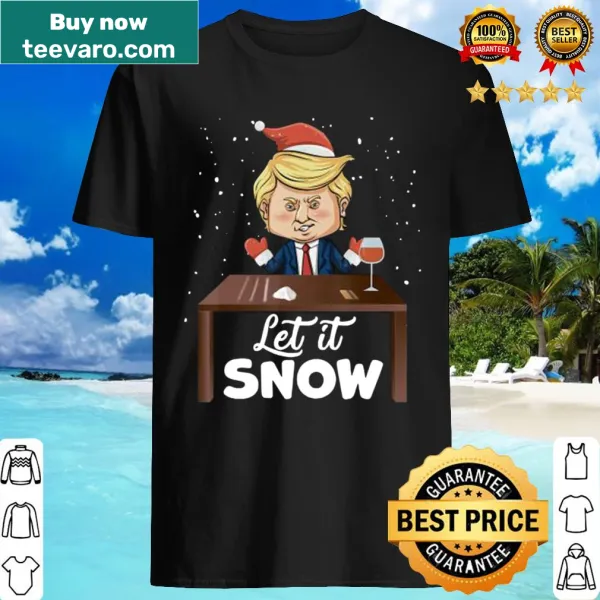 Humorous Christmas shirt with 'Let It Snow' and edgy graphics