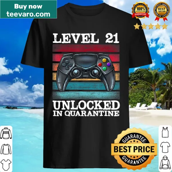 Level 21 Unlocked design for a video gamer’s birthday shirt