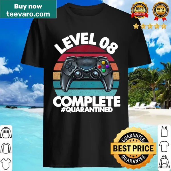 Retro 8th birthday shirt with gaming theme