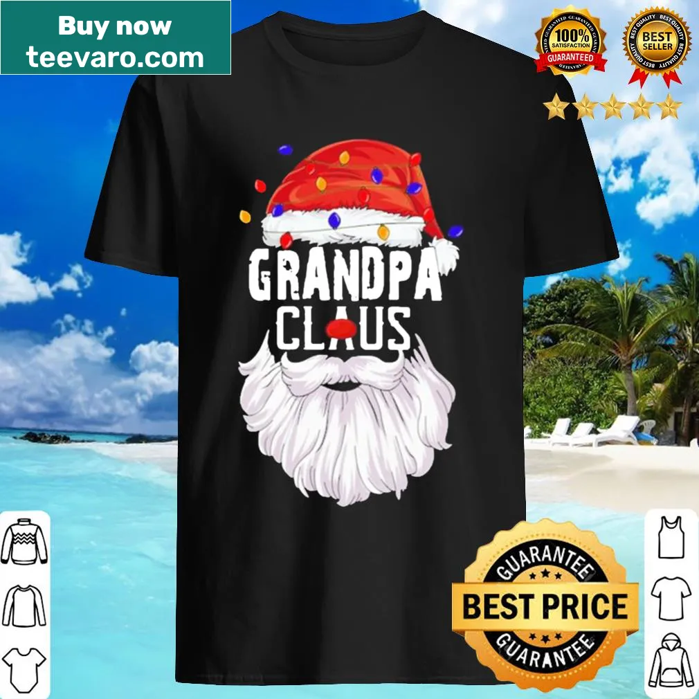 Light Christmas shirt featuring Santa Claus and Grandma Claus text