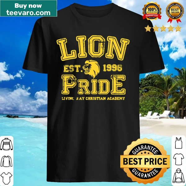 Illustrated lion with text 'Lion Pride Established 1996' for academy