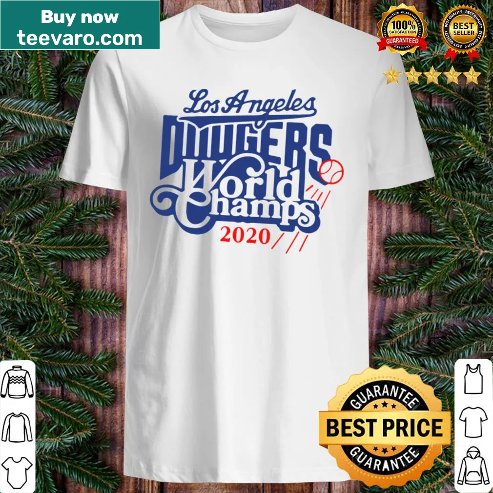 Los Angeles Dodgers 2020 World Champs shirt with bold text
