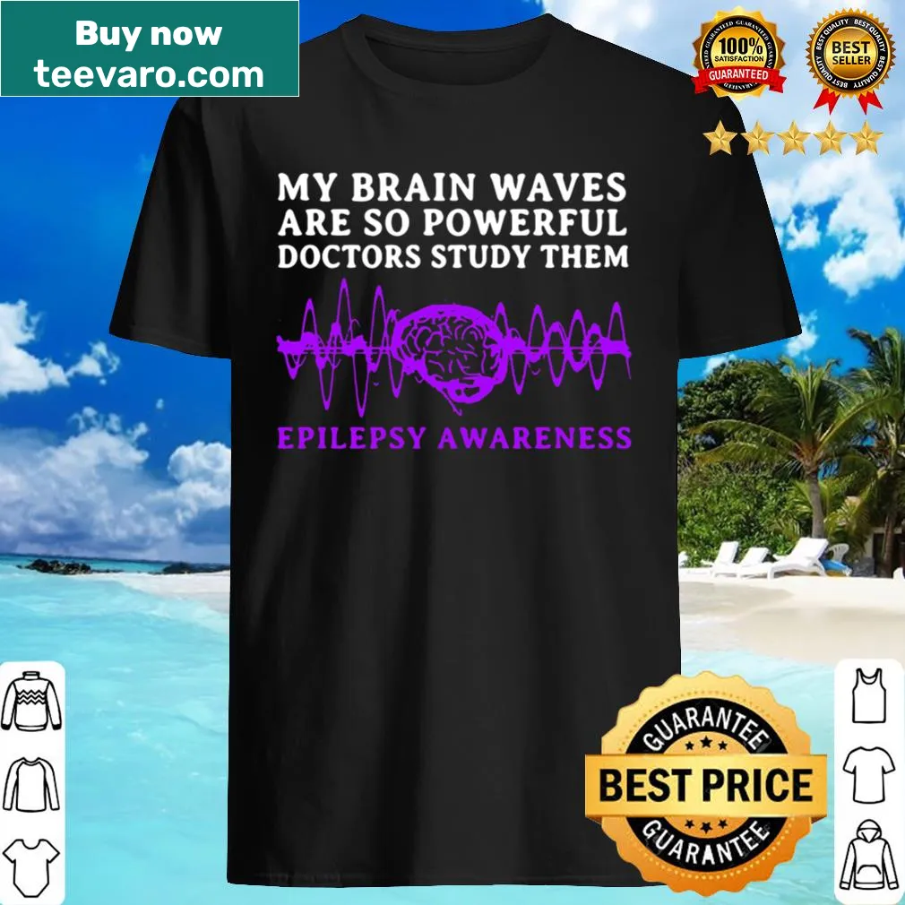 Epilepsy awareness shirt with bold typography promoting brain health