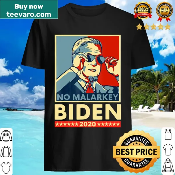 No Malarkey Biden 2020 t-shirt with bold typography
