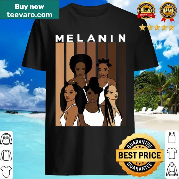 Black Queen shirt with melanin and afro pride illustration