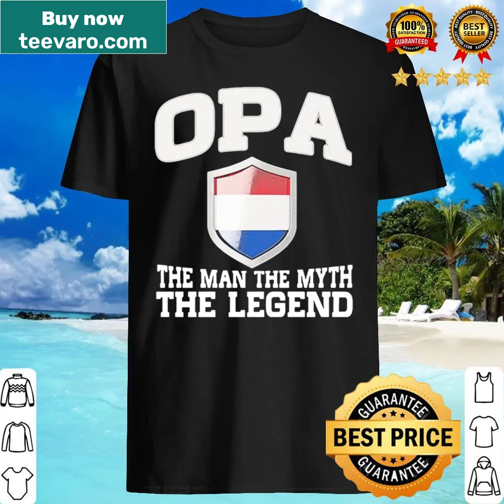 Vintage shirt with 'Opa the Man the Myth the Legend' phrase for grandfathers.