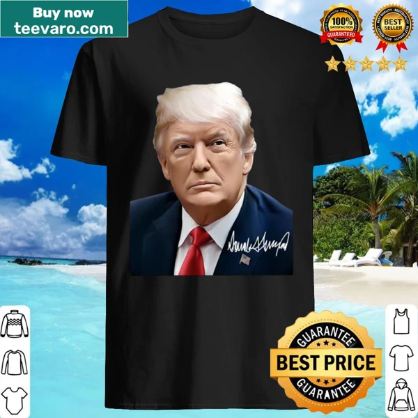 Artistic pro-Trump t-shirt featuring a creative representation of Donald Trump.
