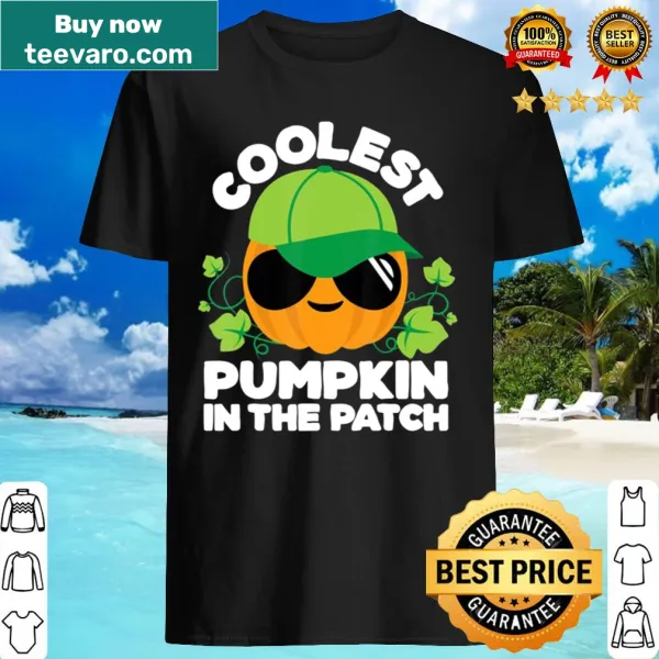 Halloween shirt with a whimsical pumpkin patch graphic for kids