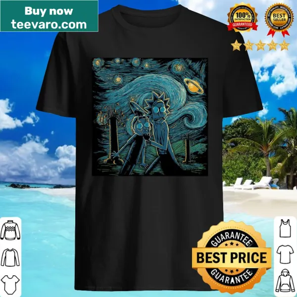 Rick And Morty shirt with cartoon characters from the series