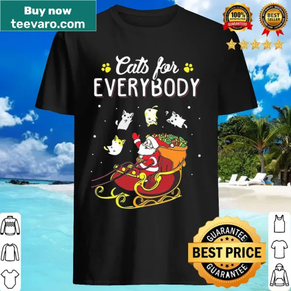 Christmas shirt with cute cats dressed as Santa