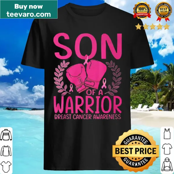 Empowering 'Son Warrior' T-shirt highlighting breast cancer awareness