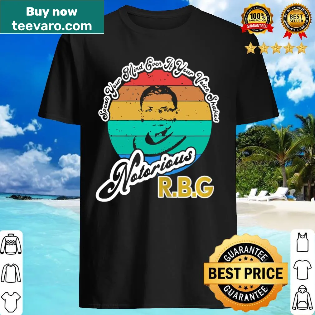 Vintage-style shirt with RBG quote encouraging bold expression