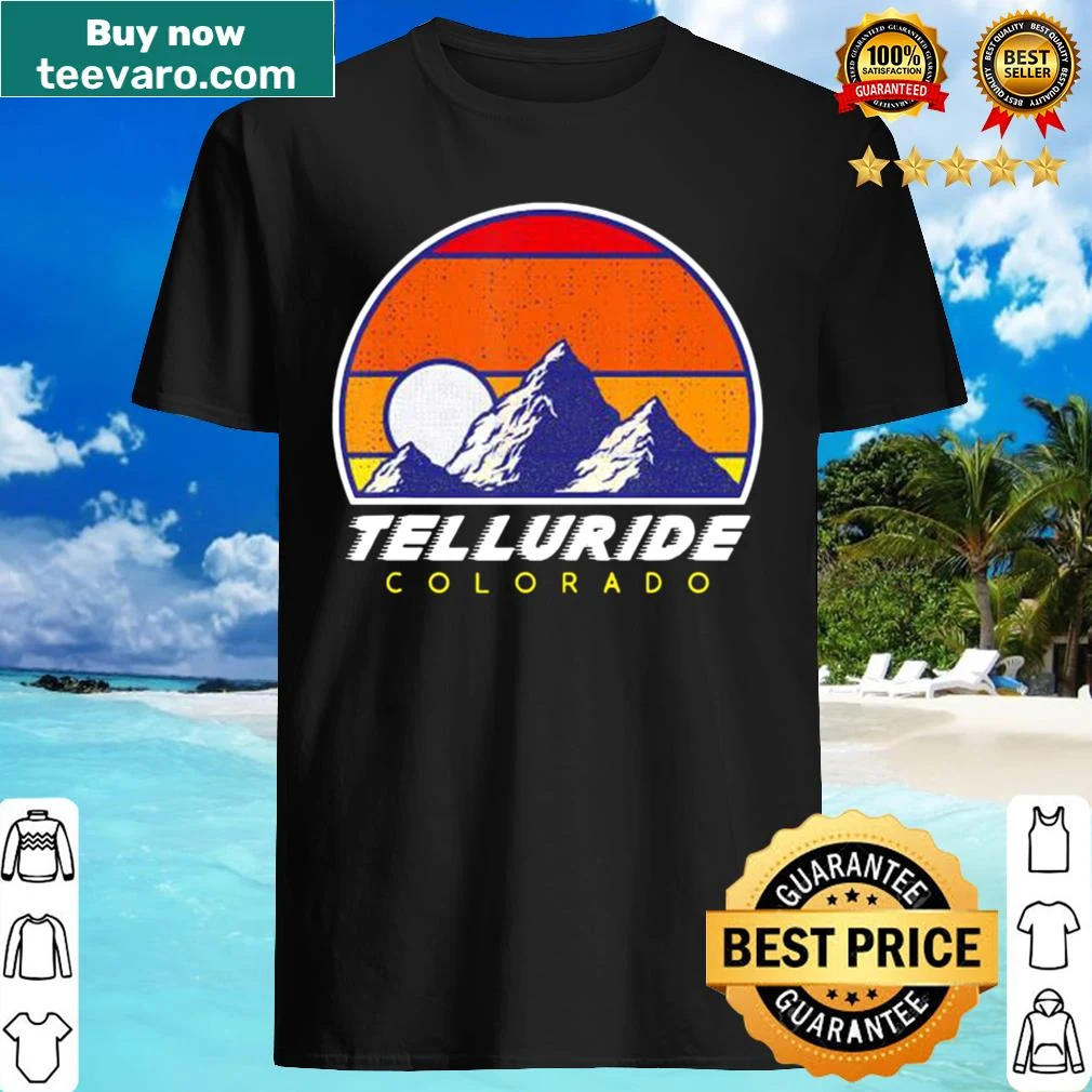 Retro Telluride Colorado ski themed shirt