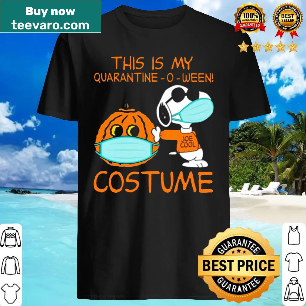 Playful Snoopy shirt celebrating Halloween with a quarantine twist.