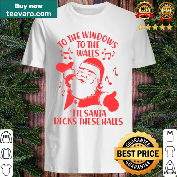 Shirt with a humorous Christmas quote in playful typography.